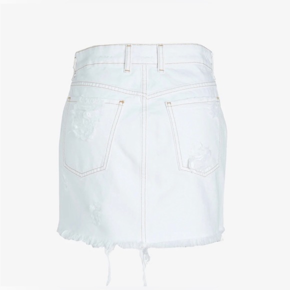SER.O.YA Alli Skirt in White Mini Skirt Size 23 Denim Jean NWT REVOLVE short - Picture 4 of 10